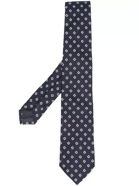 Tagliatore patterned-jacquard silk tie Men 0113