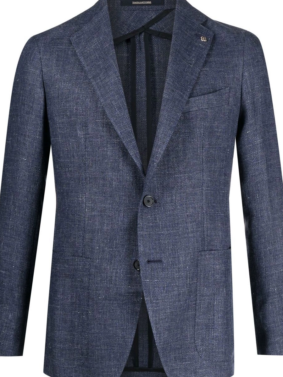 Cheap single-breasted wool-linen blazer Men Tagliatore 0303