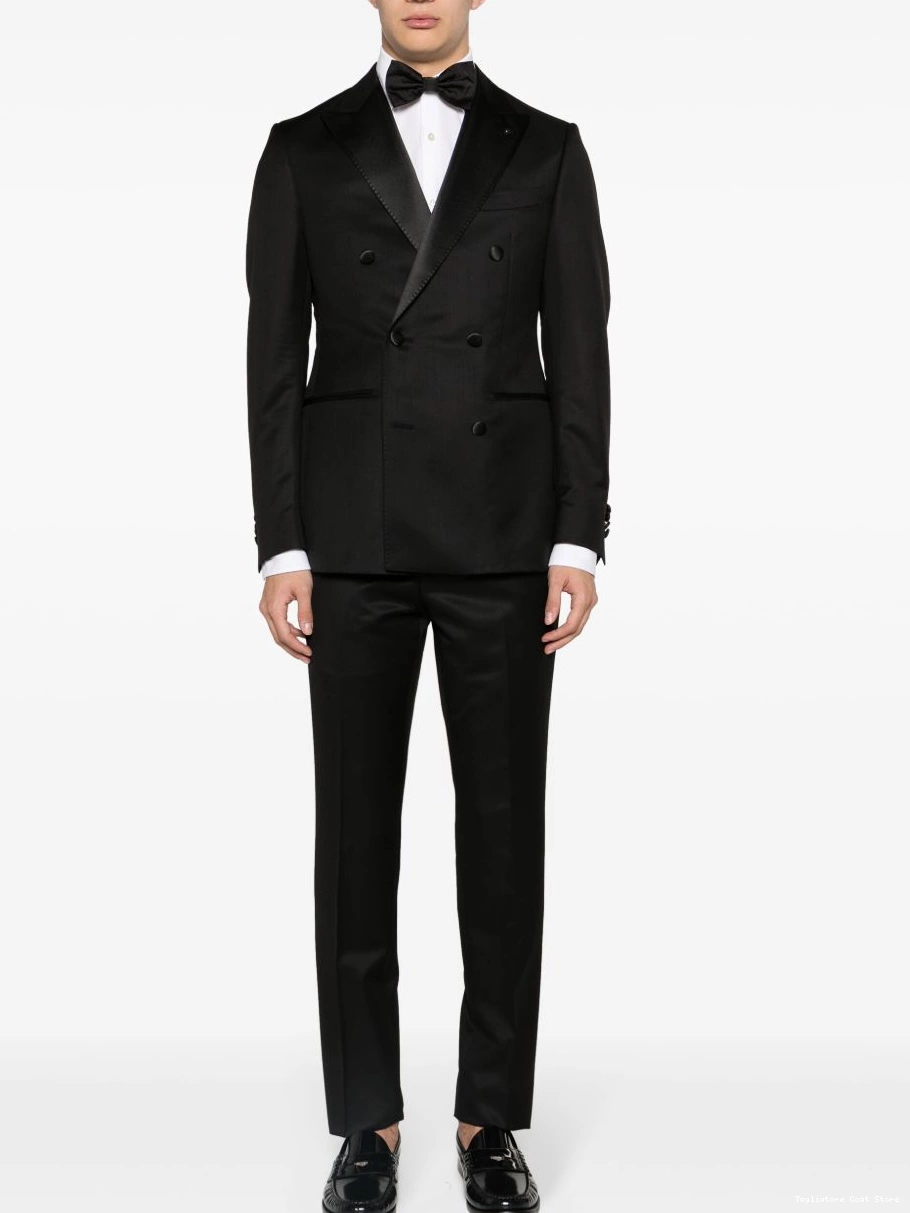 Affordable double-breasted Tagliatore suit peak-lapels Men 0309