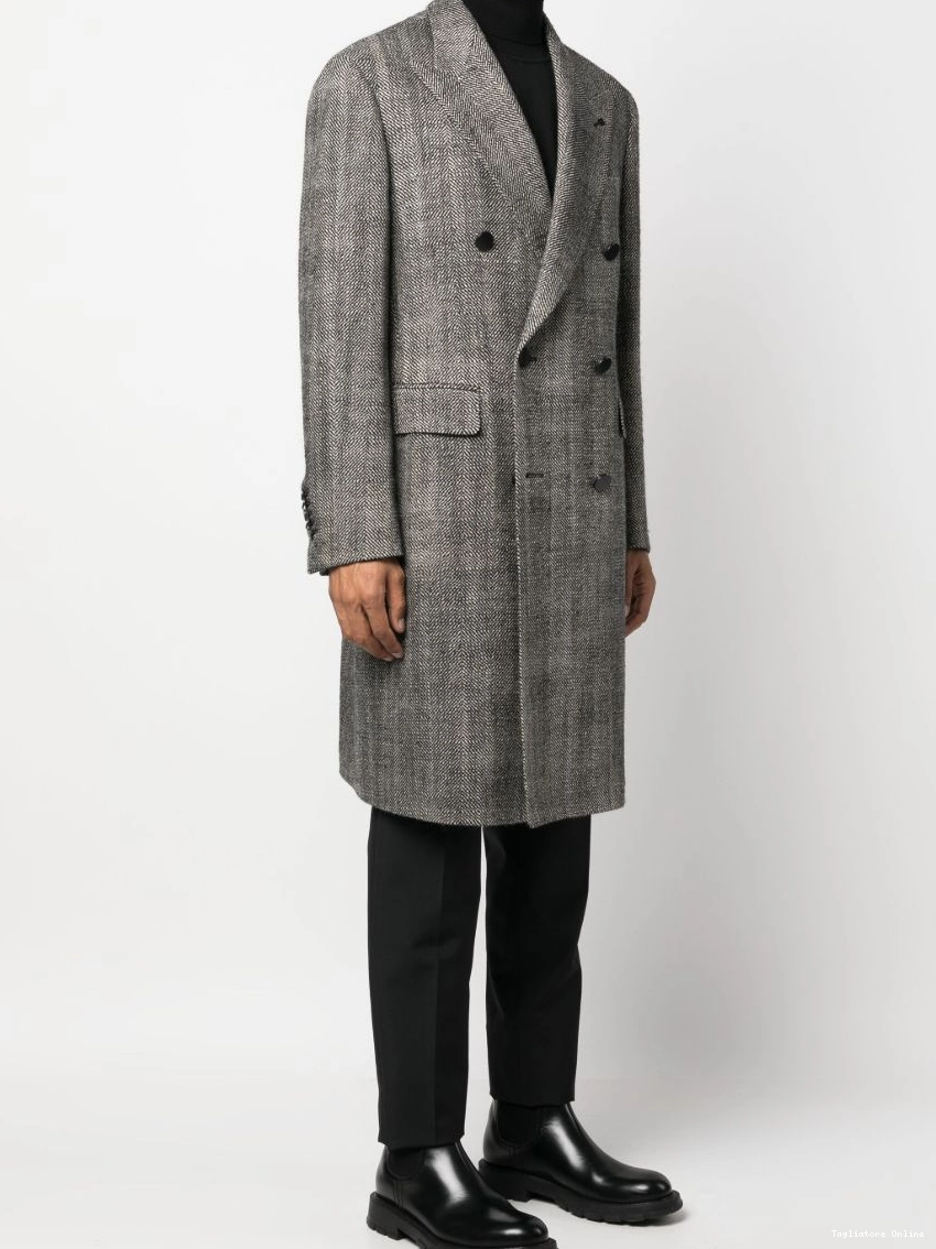 Cheap double-breasted Men Tagliatore peaked coat 0312