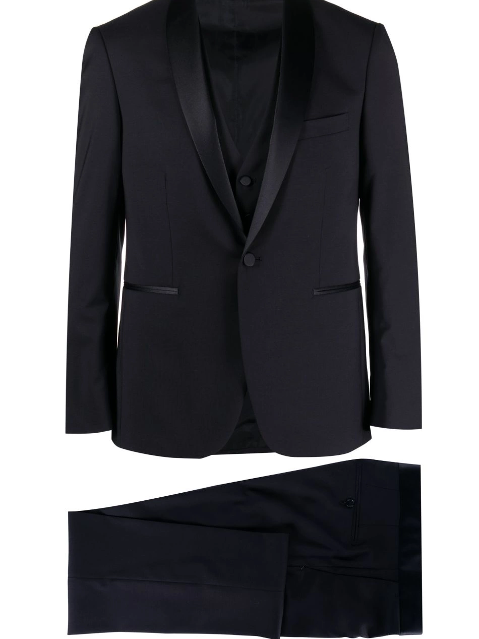 Affordable single-breasted Men blend wool virgin Tagliatore suit 0312