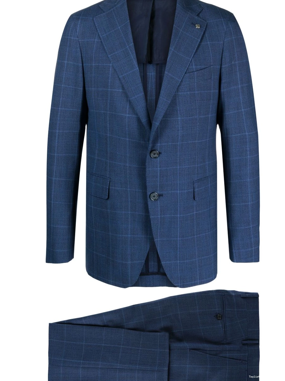 Affordable two-piece Tagliatore check-print suit Men 0308