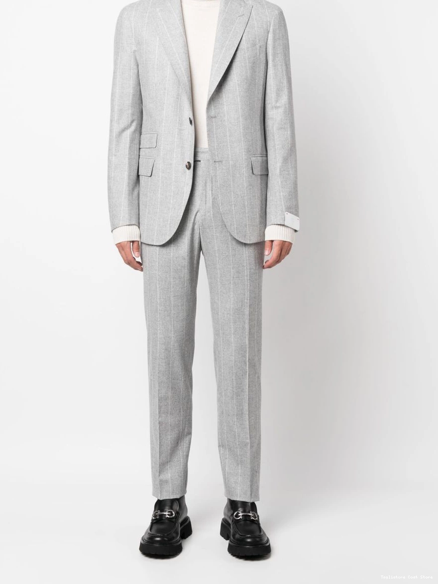 Cheap Men single-breasted striped Tagliatore suit 0305