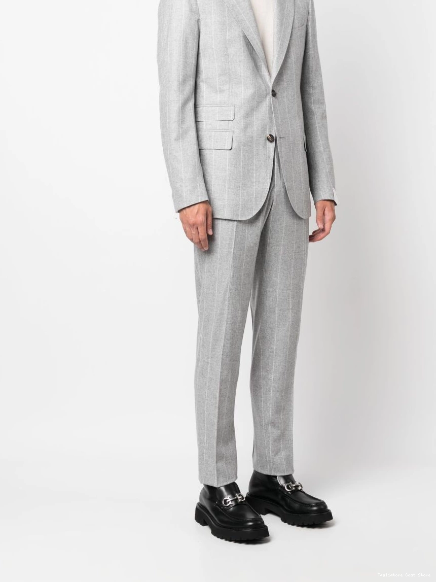 Cheap Men single-breasted striped Tagliatore suit 0305