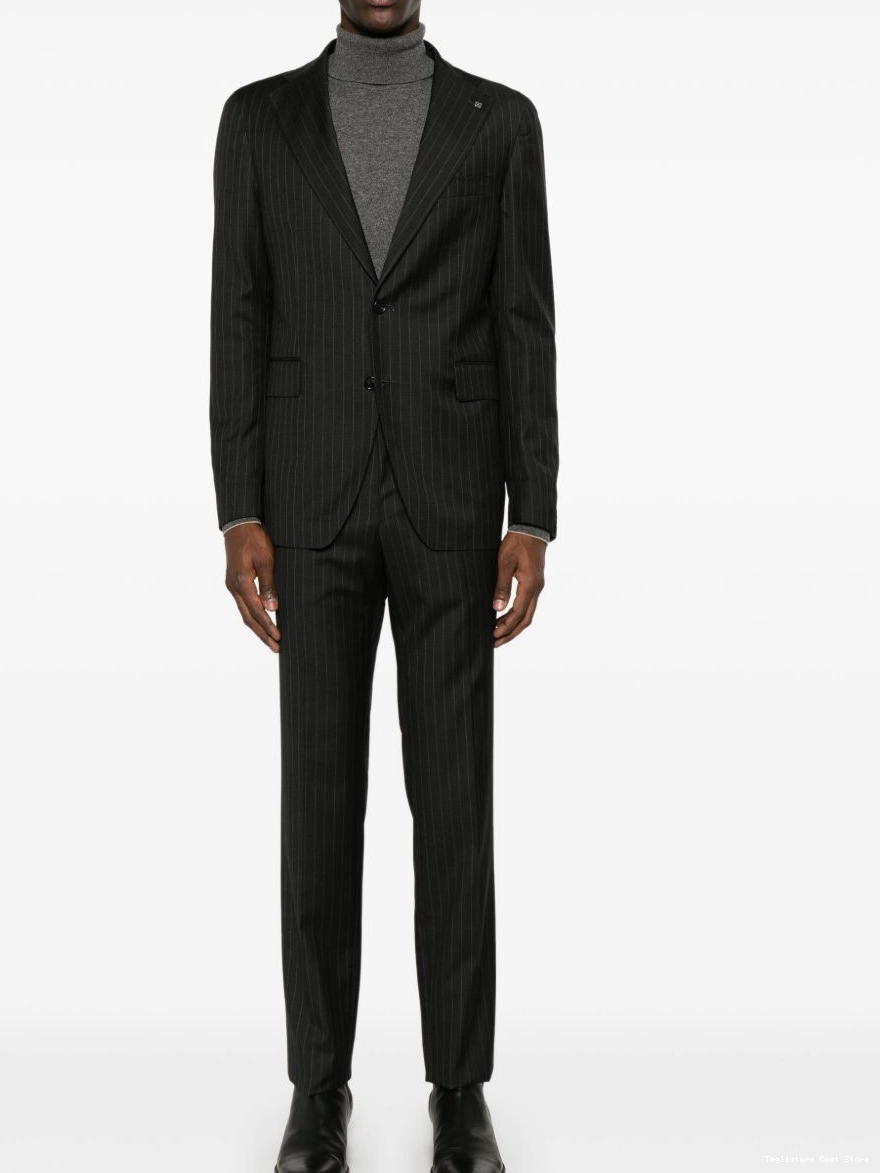 Affordable pinstripe-pattern Tagliatore single-breasted Men suit 0308