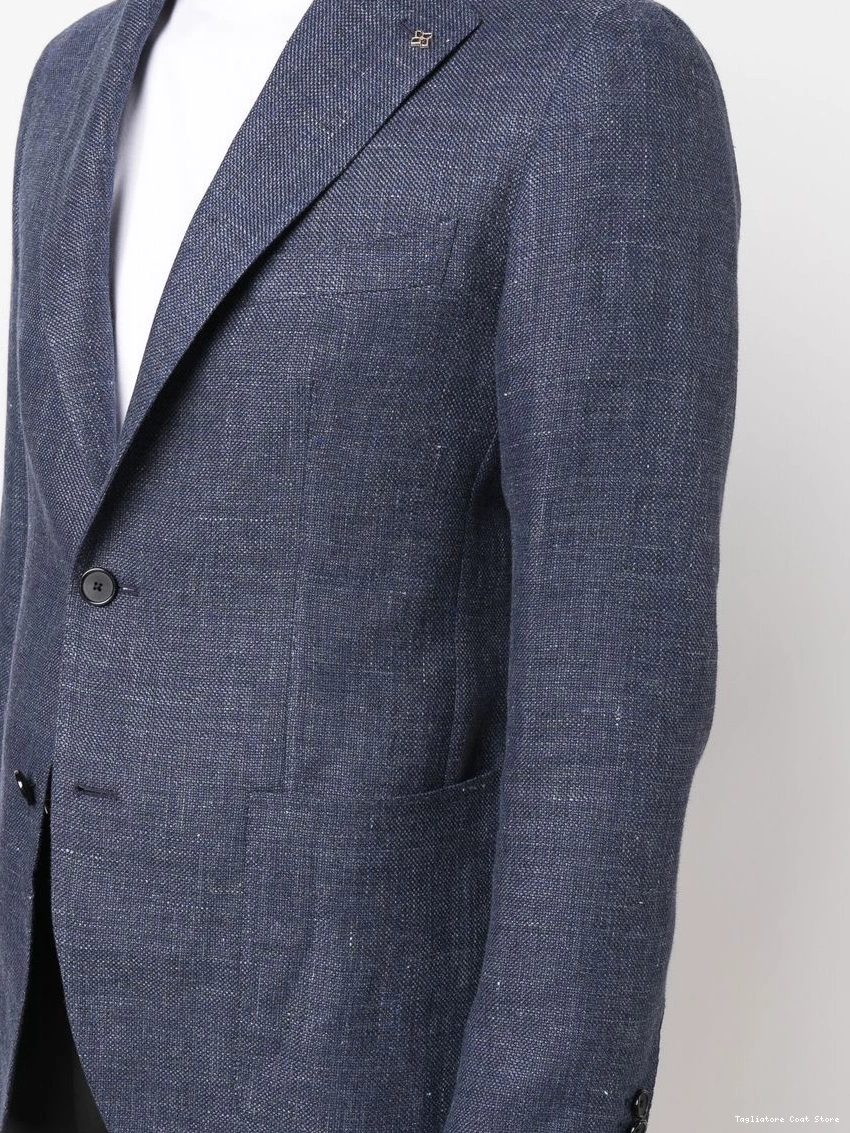 Cheap single-breasted wool-linen blazer Men Tagliatore 0303