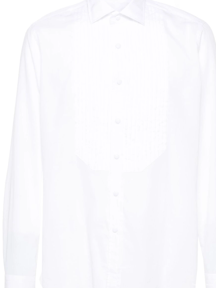 Cheap cotton Tagliatore plisse poplin Men shirt 0305