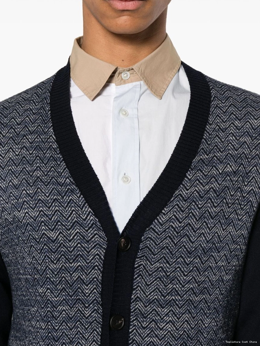 Affordable cardigan Tagliatore chevron-knit Men 0303