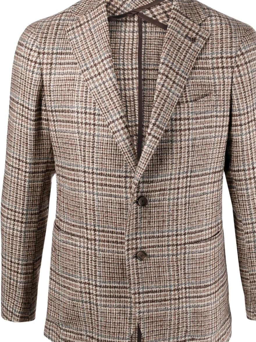 Tagliatore blazer plaid-check Men knitted 0312